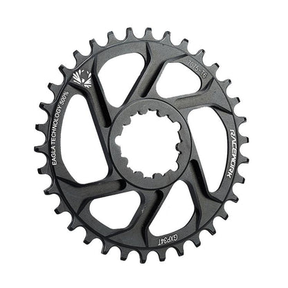 RACEWORK 7075-T6 For SRAM Mountain Bike Single Plate Round Bicycle Sprocket, 3mm 32T, 3mm 34T, 3mm 36T, 3mm 38T, 6mm 32T, 6mm 34T, 6mm 36T