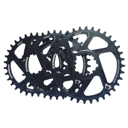 RACEWORK 7075-T6 For SRAM Mountain Bike Single Plate Round Bicycle Sprocket, 3mm 32T, 3mm 34T, 3mm 36T, 3mm 38T, 6mm 32T, 6mm 34T, 6mm 36T