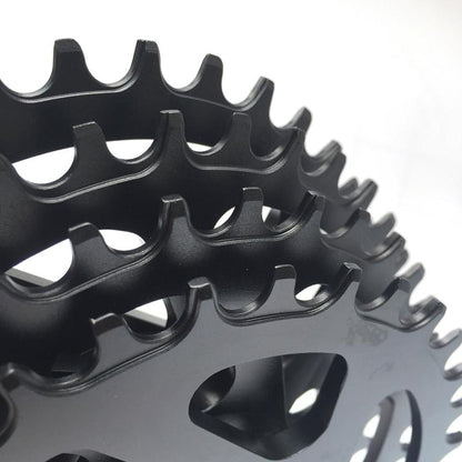 RACEWORK 7075-T6 For SRAM Mountain Bike Single Plate Round Bicycle Sprocket, 3mm 32T, 3mm 34T, 3mm 36T, 3mm 38T, 6mm 32T, 6mm 34T, 6mm 36T