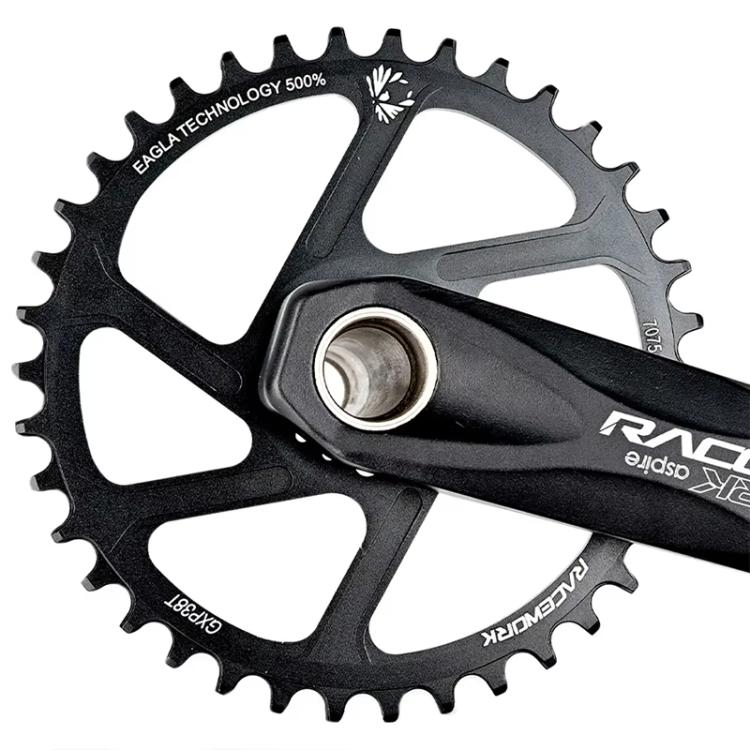 RACEWORK 7075-T6 For SRAM Mountain Bike Single Plate Round Bicycle Sprocket, 3mm 32T, 3mm 34T, 3mm 36T, 3mm 38T, 6mm 32T, 6mm 34T, 6mm 36T