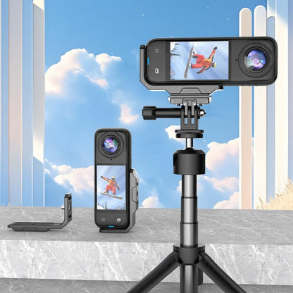 For Insta360 X4 / X3 HEPAIL AC56 Vertical Horizontal Magnetic Metal Bracket, AC56