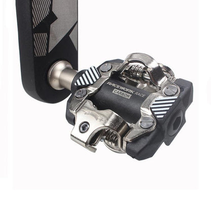 RACEWORK M8100 Mountain Bike Self-locking Pedal Ultra-light DU Bearing SPD Pedal, Black, Black Gold