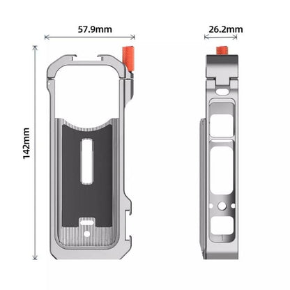 For Insta360 X4 HEPAIL Metal Heat Dissipation Magnetic Rabbit Cage, 0104