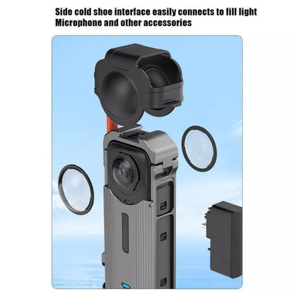 For Insta360 X4 HEPAIL Metal Heat Dissipation Magnetic Rabbit Cage, 0104