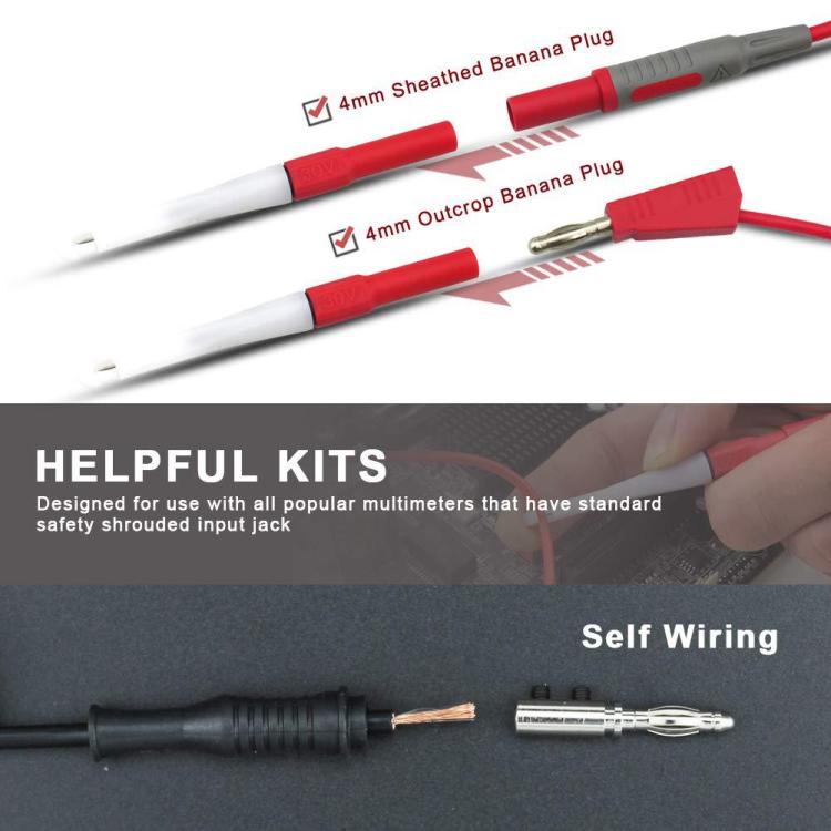 4pcs /Set 0.7mm Multimeter Non-Destructive Probe Electrical Auto Repair Test Probe