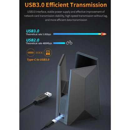 COMFAST CF-987BE Tri-band 6500Mbps WiFi7 USB 3.0 Wireless Network Adapter, CF-987BE