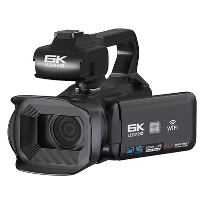 64MP 6K 18X Digital Zoom Ultra HD Video Camera With 4-Inch Touch Screen Camcorder, 6K 16G, 6K 32G, 6K 64G