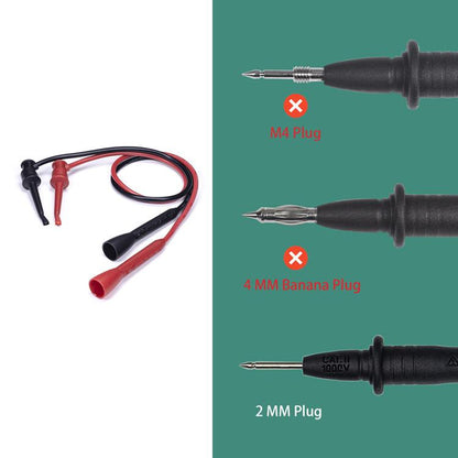 2mm Multimeter Test Hook Universal Digital Meter Probe Hook Direct Plug-In Test Probe Needle
