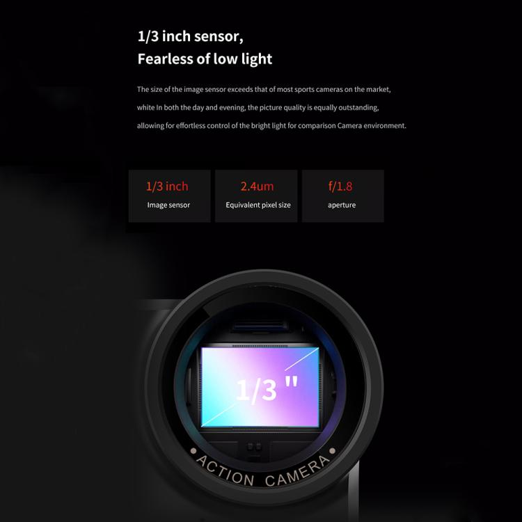 VIRAN V10 5K WiFi 2.0-Inch IPS Screen IP68 Waterproof Six-Axis Anti-Shake Sports Camera, V10