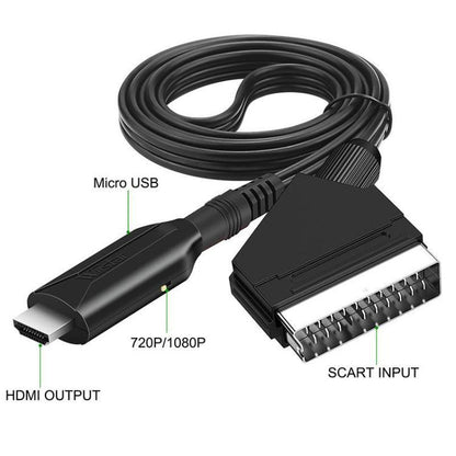 Converter For Set-Top Boxes Game Consoles Audio Video, HDMI To SCART, SCART To HDMI