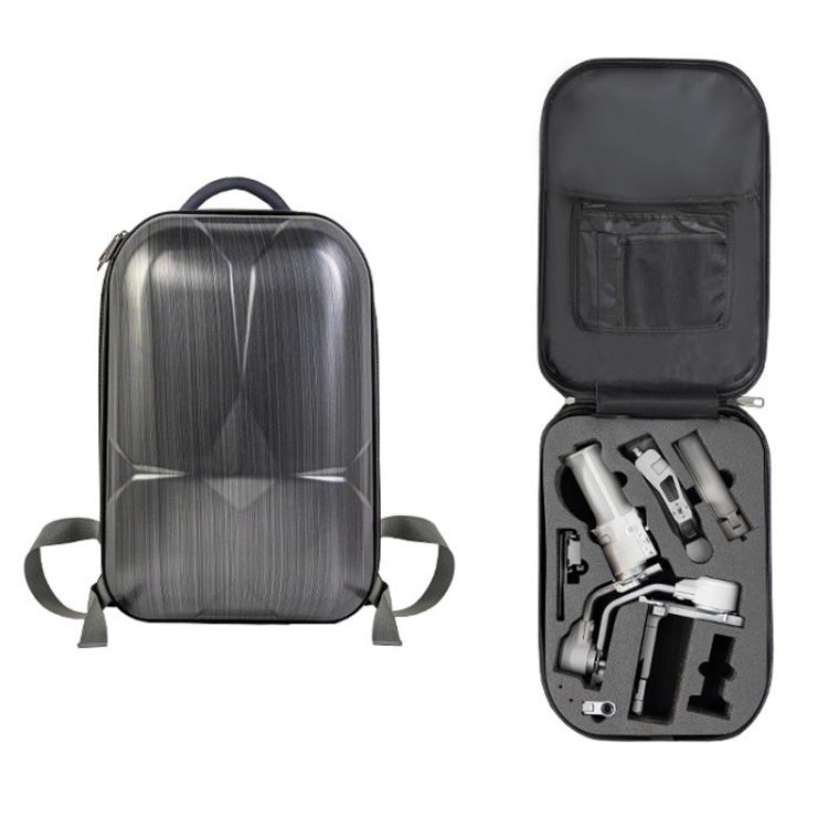 For DJI RS 4 Mini Large Capacity Waterproof Handheld Stabilizer PC Hard Shell Backpack, Carbon Fiber, Brushed