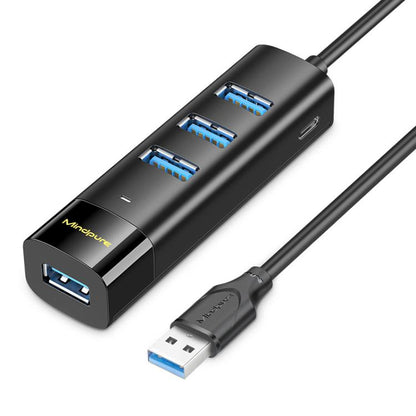 To 4-port USB3.0 Long Hub Docking Station Splitter, Mindpure US022 0.3m USB, Mindpure US022 1m USB, Mindpure US022 1.5m USB, Mindpure US023 0.3m Type-C, Mindpure US023 1m Type-C, Mindpure US023 1.5m Type-C