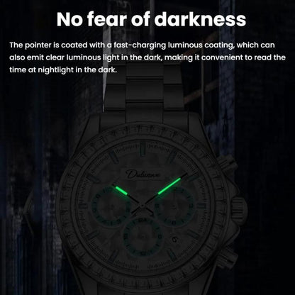 Dulunwe 6055B 30m Waterproof Luminous Automatic Mechanical Watch