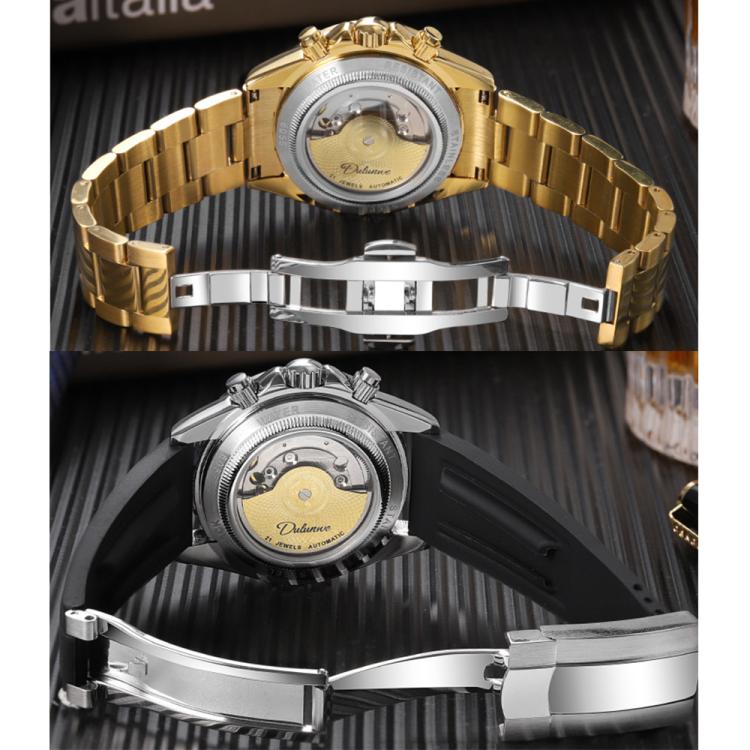 Dulunwe 6055B 30m Waterproof Luminous Automatic Mechanical Watch