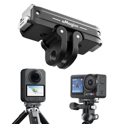 For DJI Osmo 360/Action 5 Pro/4/3 aMagisn Metal Magnetic Quick Release Mount Dual Interface Adapter