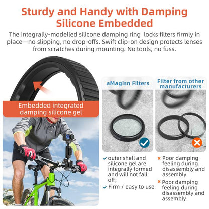 aMagisn Filter For DJI Action 5 Pro / 4 / 3, CPL, ND8+16+32+64, ND8+16+32+CPL