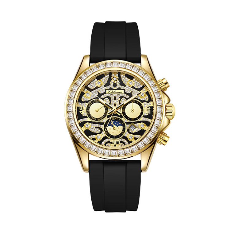 Dulunwe 6055A 30m Waterproof Tiger-pattern Dial Automatic Mechanical Watch