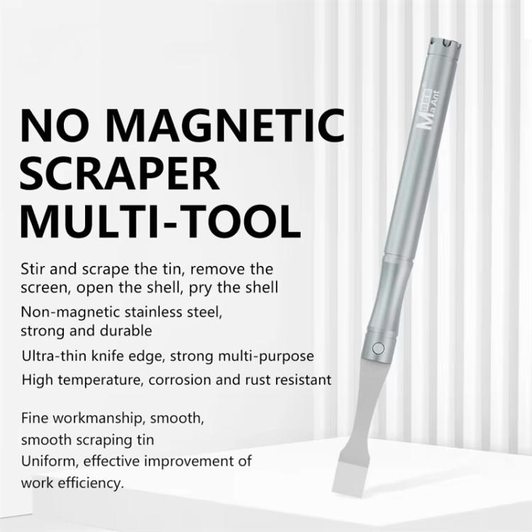 Cell Phone Repair Non-Magnetic Stainless Steel Scraper Removal Tablet Paste Stirring BGA Pry Bar Degumming Tool, M-068