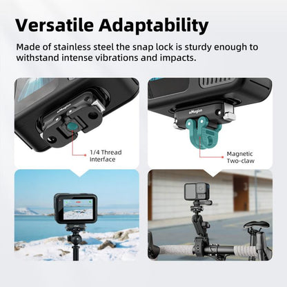 aMagisn Mini Quick Release Mount for Sports Cameras, 2-claw Base+1/4 Inch Cover, 2-claw Base+3-claw Cover, 1/4 Inch Base + 1/4 Inch Cover, 1/4 Inch Base+3-claw Cover, 2-claw Main Body, 1/4 Inch Main Body, 1/4 Upper Cover, 3-claw Upper Cover