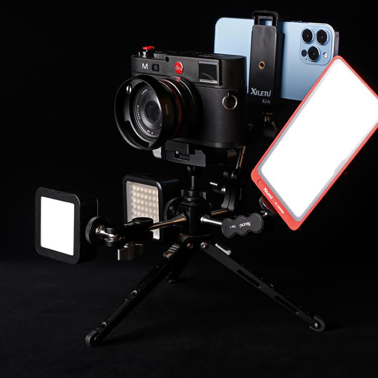 XILETU Tripod Screw Hole Adapter with Cold Shoe 3/8 inch 1/4 inch Thread Holes ARRI Positioning Hole, XDS-12