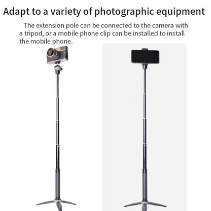 XILETU 19-73cm 5-section Telescopic Stabilizer Extension Rod Phone Camera Selfie Stick