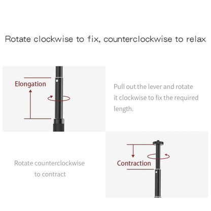 XILETU 19-73cm 5-section Telescopic Stabilizer Extension Rod Phone Camera Selfie Stick