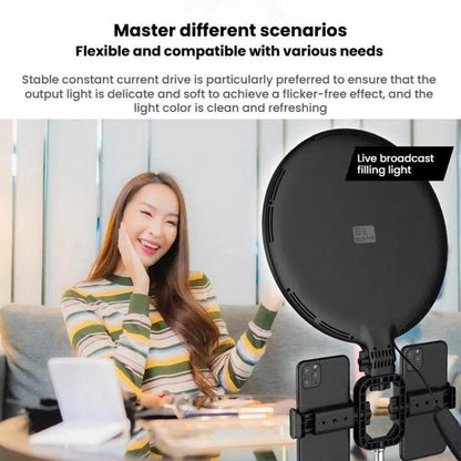 Live Streaming Fill Light LED Photography Lamp Mobile Phone Eye Protection Soft Light Selfie Lamp, 8inch（Black）, 10inch（Black）, 10inch（White）, 12inch（Black）