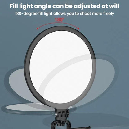 Live Streaming Fill Light LED Photography Lamp Mobile Phone Eye Protection Soft Light Selfie Lamp, 8inch（Black）, 10inch（Black）, 10inch（White）, 12inch（Black）