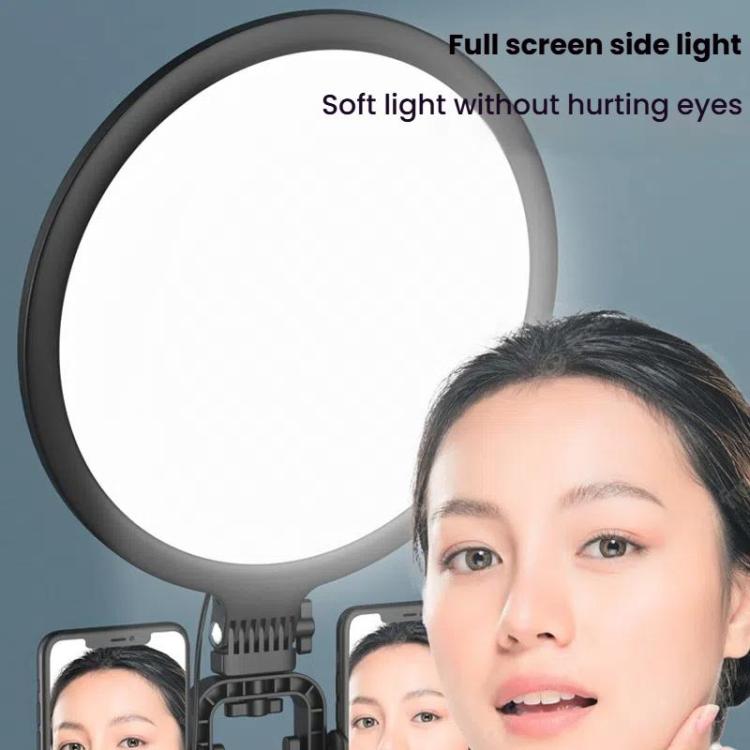 Live Streaming Fill Light LED Photography Lamp Mobile Phone Eye Protection Soft Light Selfie Lamp, 8inch（Black）, 10inch（Black）, 10inch（White）, 12inch（Black）