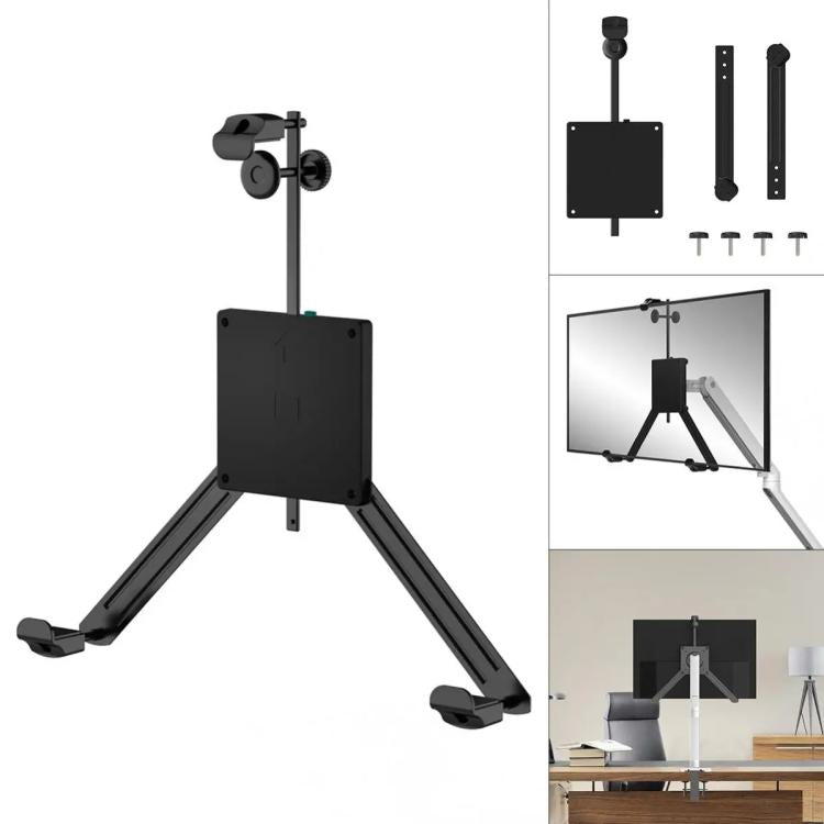 Holeless Monitor Mount for 17-32 Inch Screens Quick Installation and Removal Bracket, Adapter Black