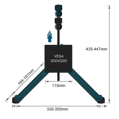 Holeless Monitor Mount for 17-32 Inch Screens Quick Installation and Removal Bracket, Adapter Black