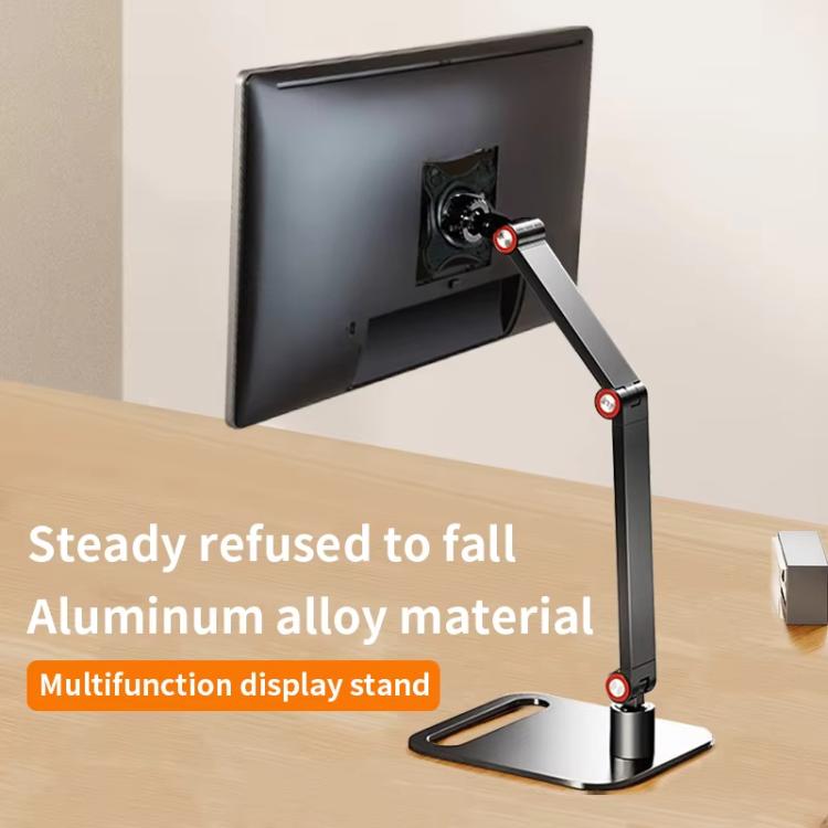 Portable Vesa Monitor Stand Height Adjustable Swivel Desk Mount For 17-Inch Screens, 17-Inch Vesa