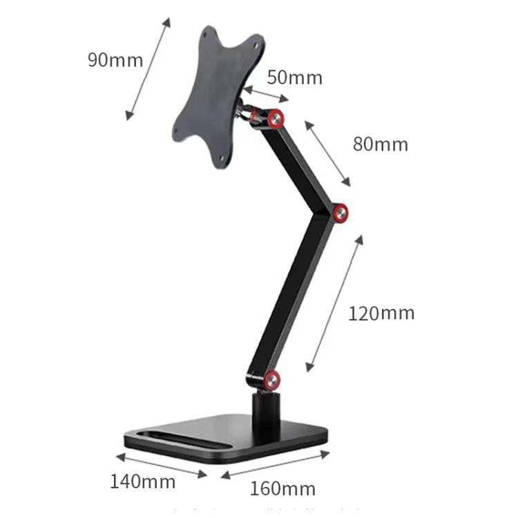 Portable Vesa Monitor Stand Height Adjustable Swivel Desk Mount For 17-Inch Screens, 17-Inch Vesa