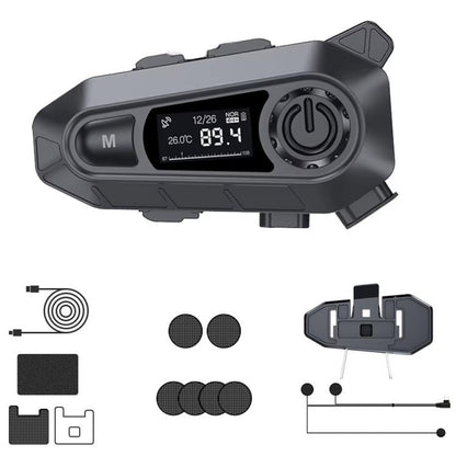 A1 IP67 Waterproof Motorcycle Helmet Noise Reduction Bluetooth Headset, Soft Mic, Hard Mic, Soft and Hard Mics
