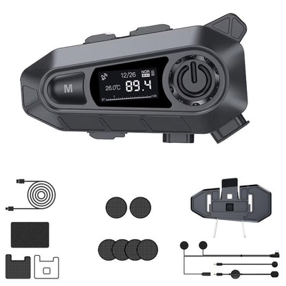 A1 IP67 Waterproof Motorcycle Helmet Noise Reduction Bluetooth Headset, Soft Mic, Hard Mic, Soft and Hard Mics