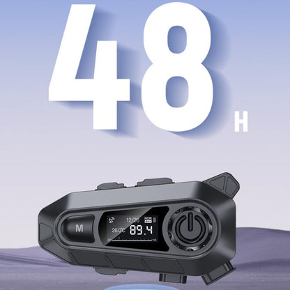 A1 IP67 Waterproof Motorcycle Helmet Noise Reduction Bluetooth Headset, Soft Mic, Hard Mic, Soft and Hard Mics