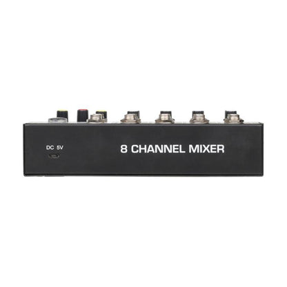 8 Channel Audio Mixer Console Stage Mixer Professional Digital Reverberator Effects Karaoke Live Equipment, Q48