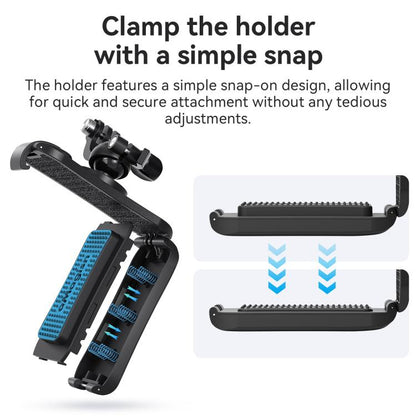 aMagisn 360-degree Rotation Ball Head Backpack Clip for Camera & Smartphone, Rotation Ball