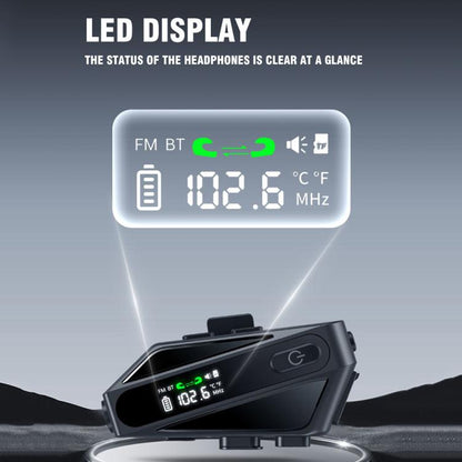 C6 IPX6 Waterproof LED Lighting Wireless Intercom Helmet Bluetooth Headset, Hard Mic, Soft Mic, Soft and Hard Mics
