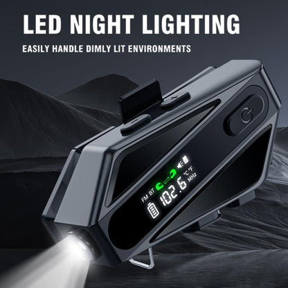 C6 IPX6 Waterproof LED Lighting Wireless Intercom Helmet Bluetooth Headset, Hard Mic, Soft Mic, Soft and Hard Mics