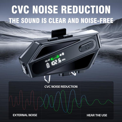 C6 IPX6 Waterproof LED Lighting Wireless Intercom Helmet Bluetooth Headset, Hard Mic, Soft Mic, Soft and Hard Mics