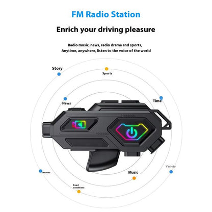 C8Max Motorcycle Intercom Video Helmet Bluetooth Headset HD Video Recorder, Soft Mic, Hard Mic, Soft and Hard Mics