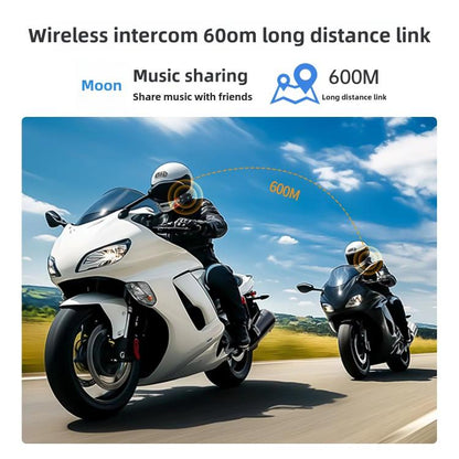 C8Max Motorcycle Intercom Video Helmet Bluetooth Headset HD Video Recorder, Soft Mic, Hard Mic, Soft and Hard Mics