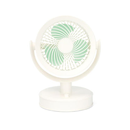 Desktop Fan Outdoor Student Office Portable Rechargeable USB Tabletop Small Fan, Without Light (White), Without Light (Khaki), With Light (White), With Light (Khaki)