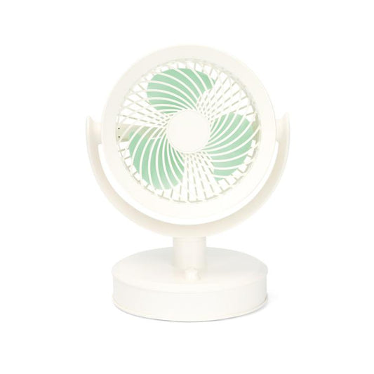 Desktop Fan Outdoor Student Office Portable Rechargeable USB Tabletop Small Fan, Without Light (White), Without Light (Khaki), With Light (White), With Light (Khaki)