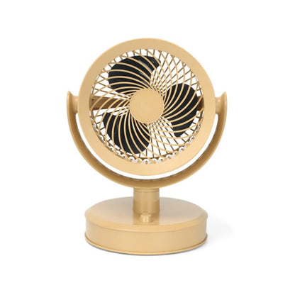 Desktop Fan Outdoor Student Office Portable Rechargeable USB Tabletop Small Fan, Without Light (White), Without Light (Khaki), With Light (White), With Light (Khaki)