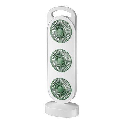 Simple Triple Turbine Design Fan Large Wind Desktop USB Charging Portable Home Outdoor Dormitory Fan