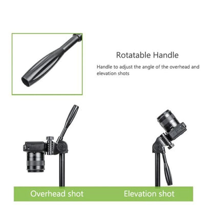 YUNTENG VCT-608 Adjustable Camera Tripod 11.8-25.4 Inch With 360 Degree Rotating 3-Way Pan Head & Gravity Hook