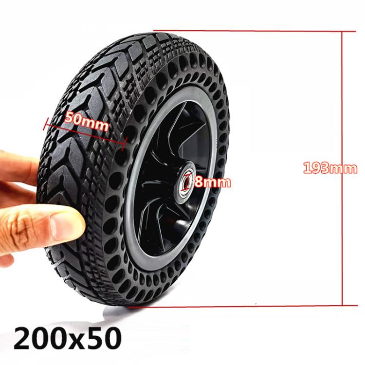 8 inch Electrical Wheelchair Honeycomb Solid Front Wheel Tire Assembly, 200 x 50
