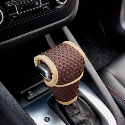 Universal Car Gearshift Cover Interior Accessories, T-type Black Red, T-type Black, T-type Coffee, T-type Gray, T-type Beige, T-type Beige Brown, Manual Transmission Brown, Manual Transmission Black Red, Manual Transmission Black